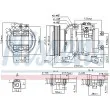 Compresseur, climatisation NISSENS 890017 - Visuel 1