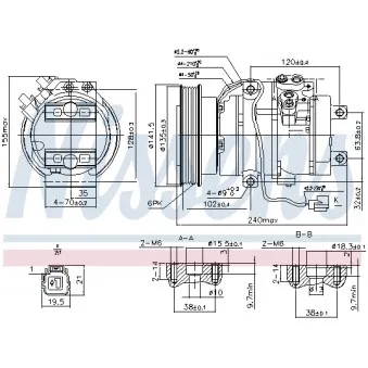 Compresseur, climatisation NISSENS 890017