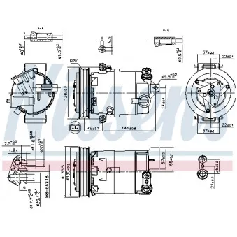Compresseur, climatisation NISSENS 890057