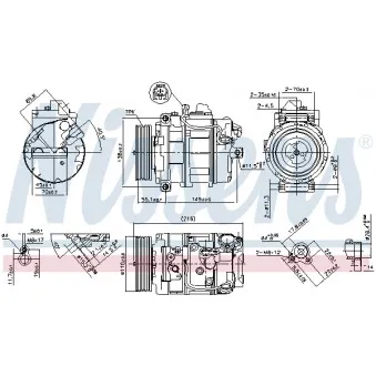 Compresseur, climatisation NISSENS 890069
