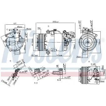 Compresseur, climatisation NISSENS 890071