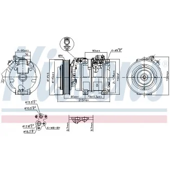 Compresseur, climatisation NISSENS 890166