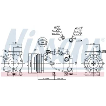 Compresseur, climatisation NISSENS 890174