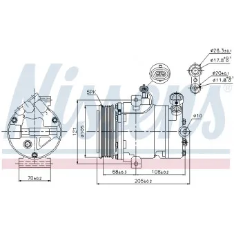 Compresseur, climatisation NISSENS 89024