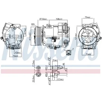 Compresseur, climatisation NISSENS 890268