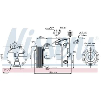 Compresseur, climatisation NISSENS 89030