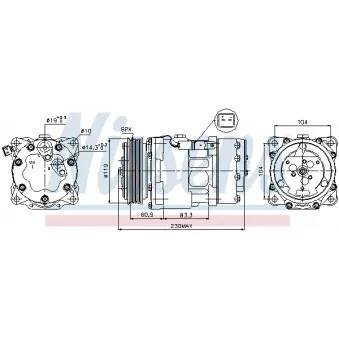 Compresseur, climatisation NISSENS 89032