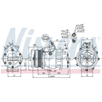 Compresseur, climatisation NISSENS 89037