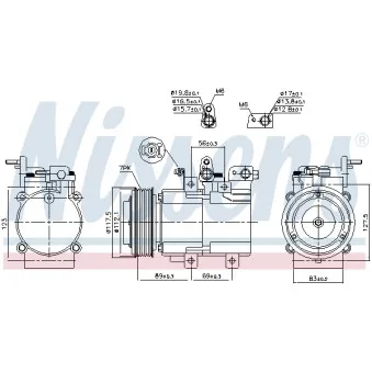 Compresseur, climatisation NISSENS 890395