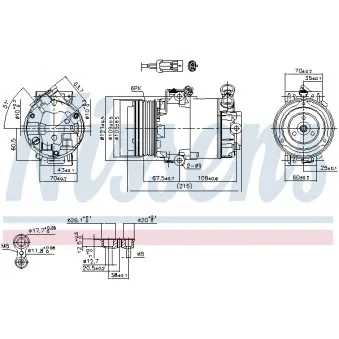 Compresseur, climatisation NISSENS 89042