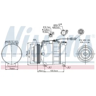 Compresseur, climatisation NISSENS 89045