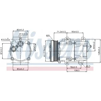 Compresseur, climatisation NISSENS 89046