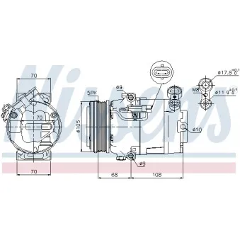 Compresseur, climatisation NISSENS 89050