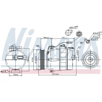 Compresseur, climatisation NISSENS 89054