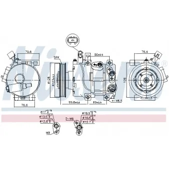 Compresseur, climatisation NISSENS 890562