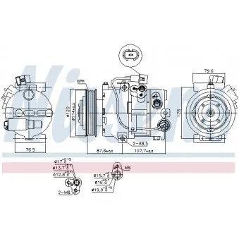 Compresseur, climatisation NISSENS 890563