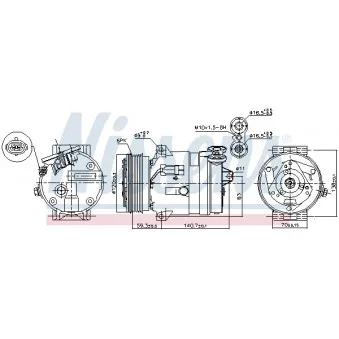 Compresseur, climatisation NISSENS 89057