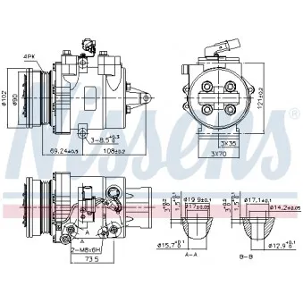 Compresseur, climatisation NISSENS 890624