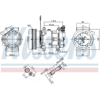 Compresseur, climatisation NISSENS 89064