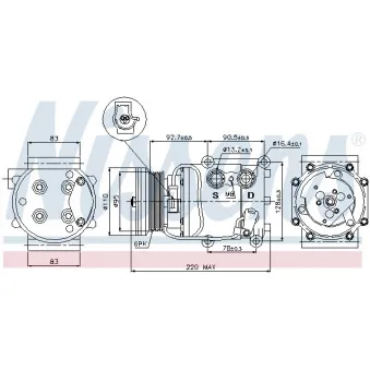 Compresseur, climatisation NISSENS 89071