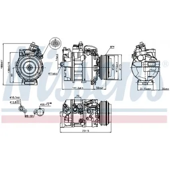 Compresseur, climatisation NISSENS 89075