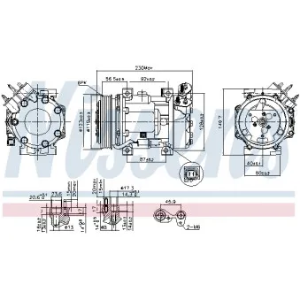 Compresseur, climatisation NISSENS 89076