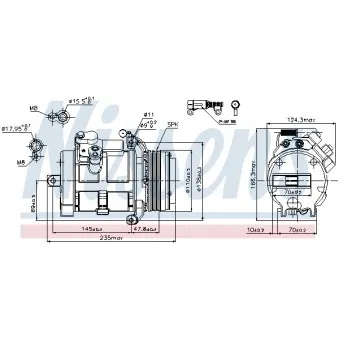 Compresseur, climatisation NISSENS 89077