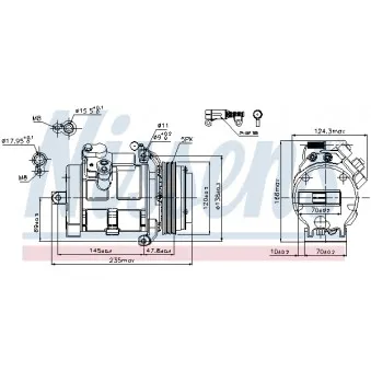 Compresseur, climatisation NISSENS 89081