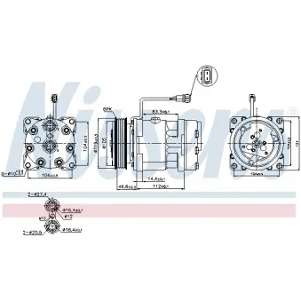 Compresseur, climatisation NISSENS 89083