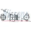 Compresseur, climatisation NISSENS 89084 - Visuel 1
