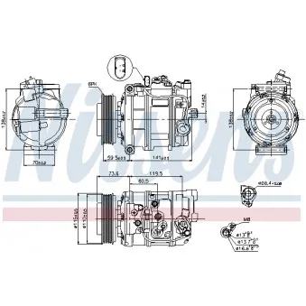 Compresseur, climatisation NISSENS 89092