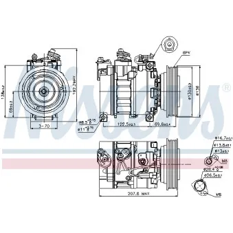 Compresseur, climatisation NISSENS 89094