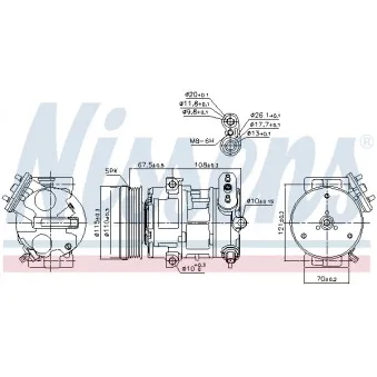 Compresseur, climatisation NISSENS 89100