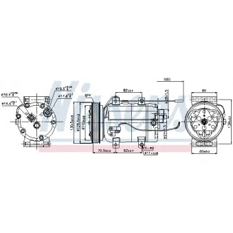 Compresseur, climatisation NISSENS 89101