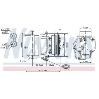 Compresseur, climatisation NISSENS 89108