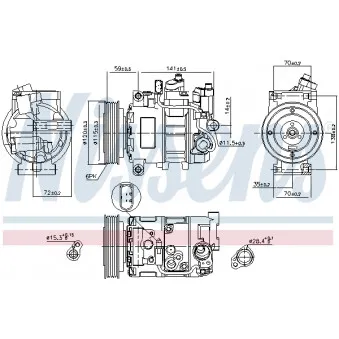 Compresseur, climatisation NISSENS 89111