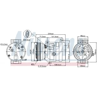 Compresseur, climatisation NISSENS 89121