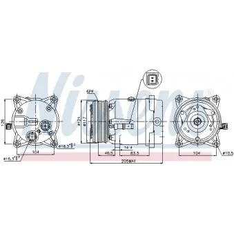 Compresseur, climatisation NISSENS 89122