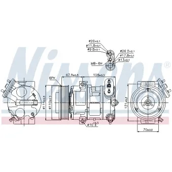Compresseur, climatisation NISSENS 89126