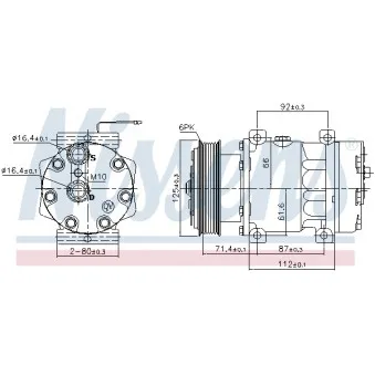 Compresseur, climatisation NISSENS 89129