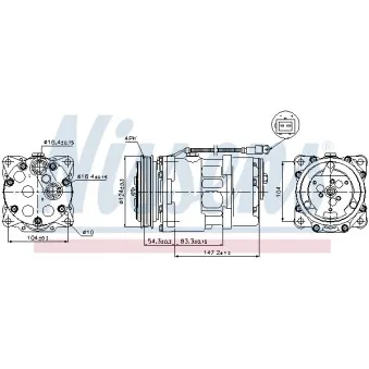 Compresseur, climatisation NISSENS 89145
