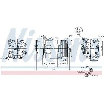 Compresseur, climatisation NISSENS 89165
