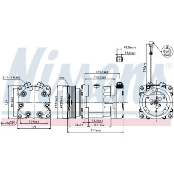 Compresseur, climatisation NISSENS 89177