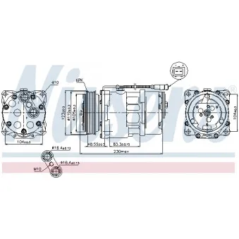 Compresseur, climatisation NISSENS 89192