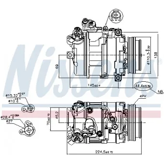 Compresseur, climatisation NISSENS 89199