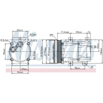 Compresseur, climatisation NISSENS 89205