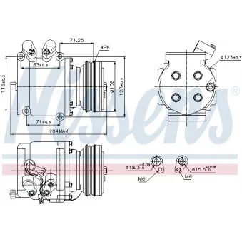 Compresseur, climatisation NISSENS 89226