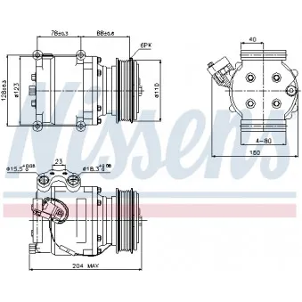 Compresseur, climatisation NISSENS 89230