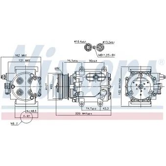 Compresseur, climatisation NISSENS 89239
