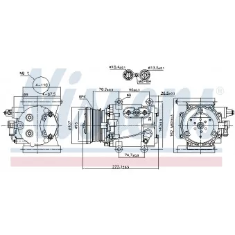 Compresseur, climatisation NISSENS 89241